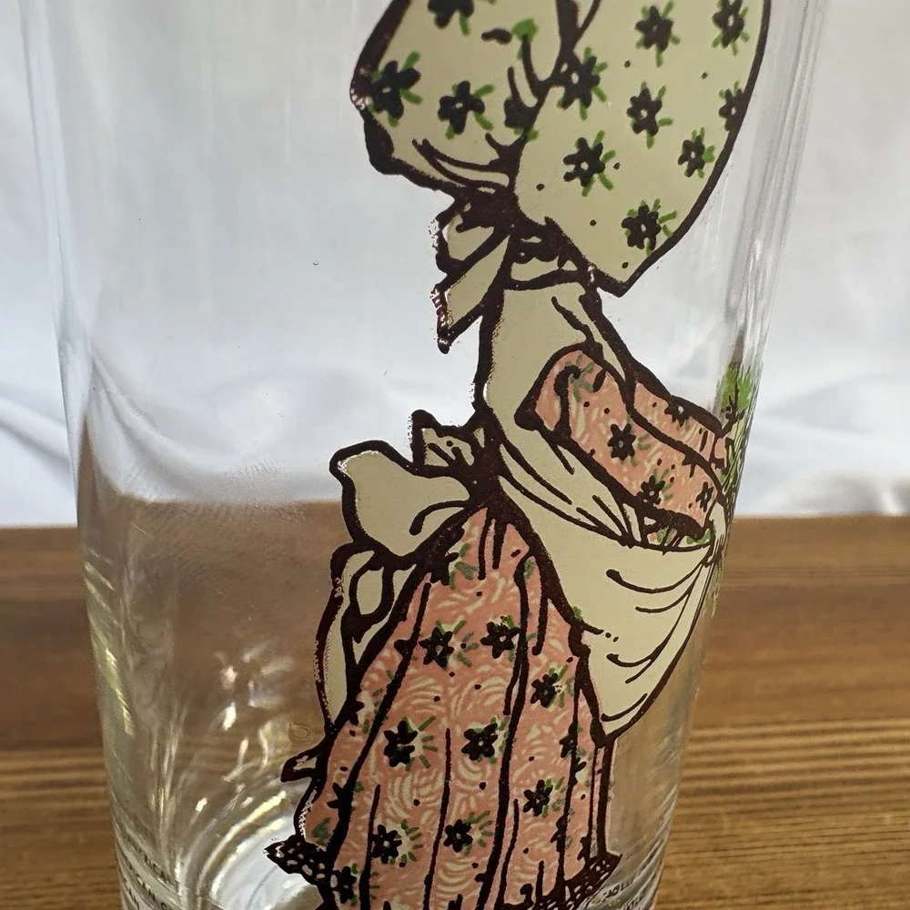 Vintage Holly Hobbie American Greetings Set of 2 Drinking Glasses Tumblers
